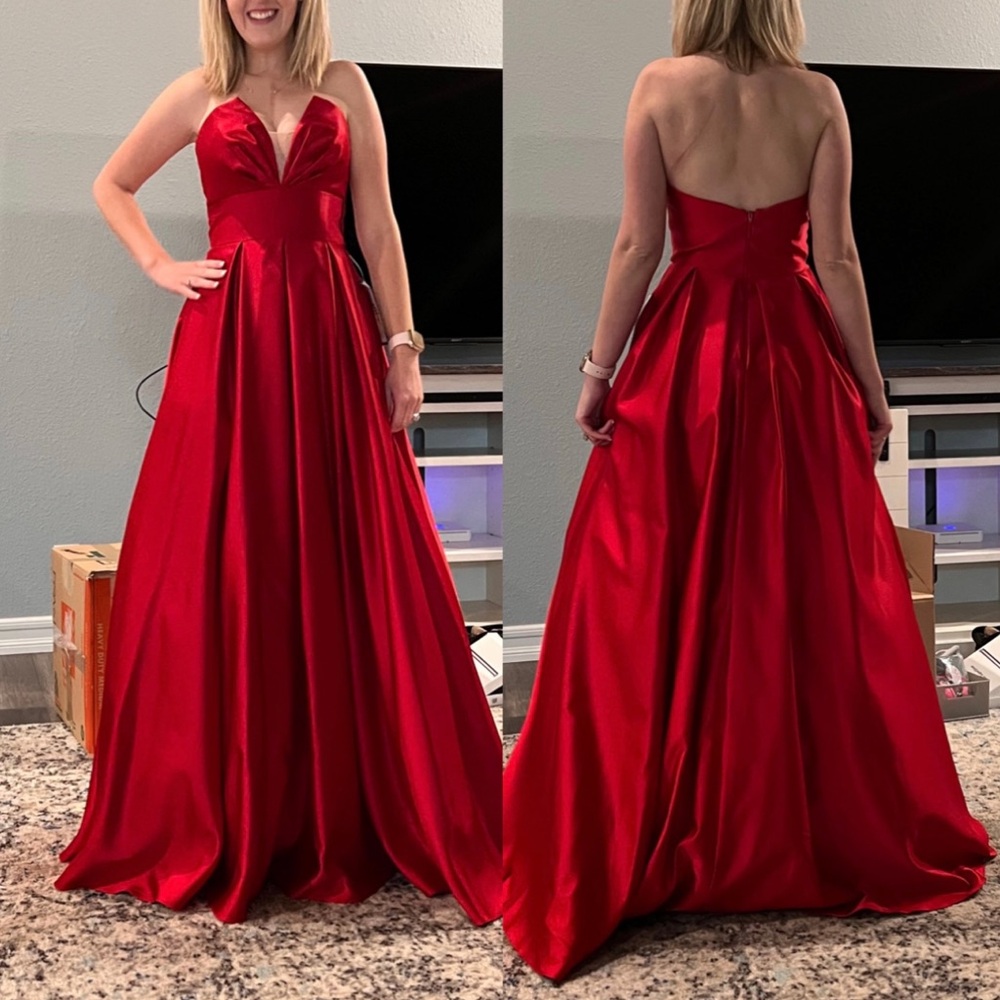 Adam Vibrant Red Dress